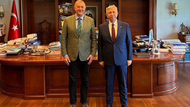 Başkanımız Enver Atagün, ABB Başkanı Mansur Yavaş'ı ziyaret etti